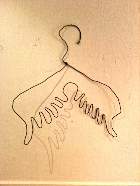 Angel wings hanger decoration at Liberty store London
