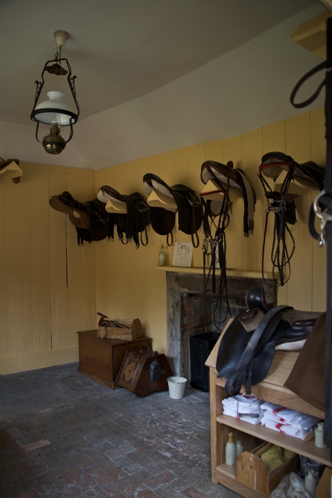 The restored tack room at Audley End Estate, English Heritage May  2010