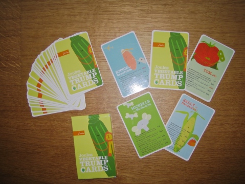Eat your greens campaign Trumps cards from Joules for winter 2010