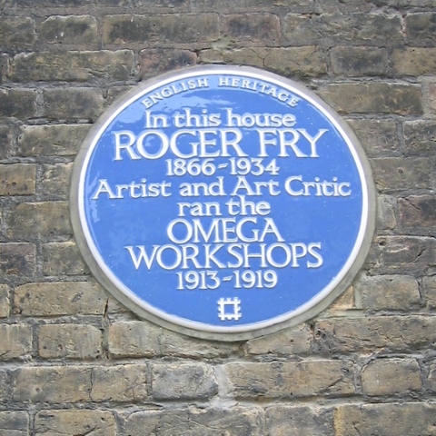 Blue plaque for a previous owner 