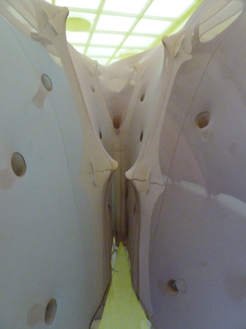 Wierd shaped tunnels at Ernesto Neto at London's Hayward Art Gallery