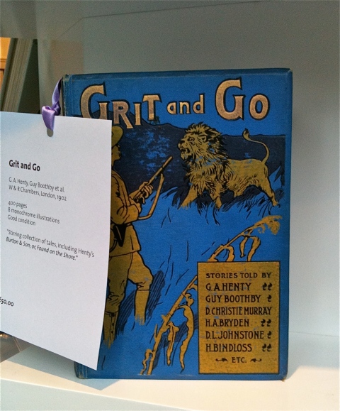 Vintage boys book from the Reading Rooms of the V&A Museum cafe at Sou
