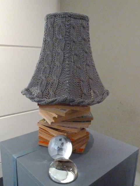 Chic grey knit lampshade for summer 2011 from Roost Living