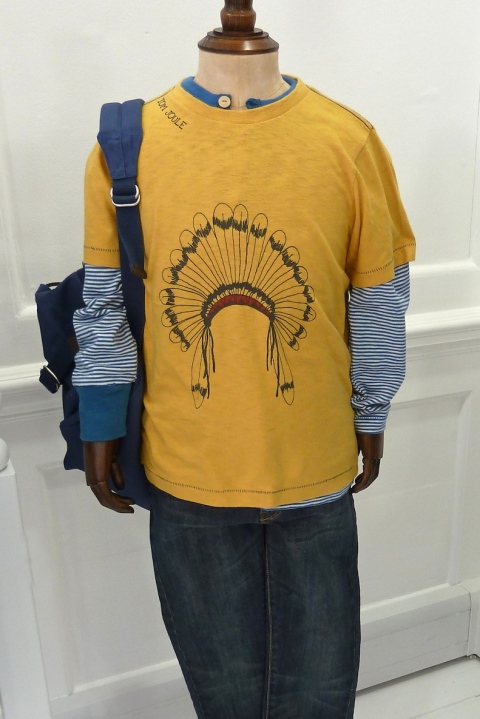 Little Joule boys Native American print T-shirt for autumn 2011