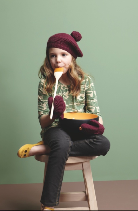 Woodland print and cat pumps for childrenswear by Little Joule for winter 2011
