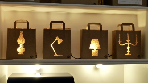 Paper bag light variations from Liquid Design at Grand Designs Live 2011