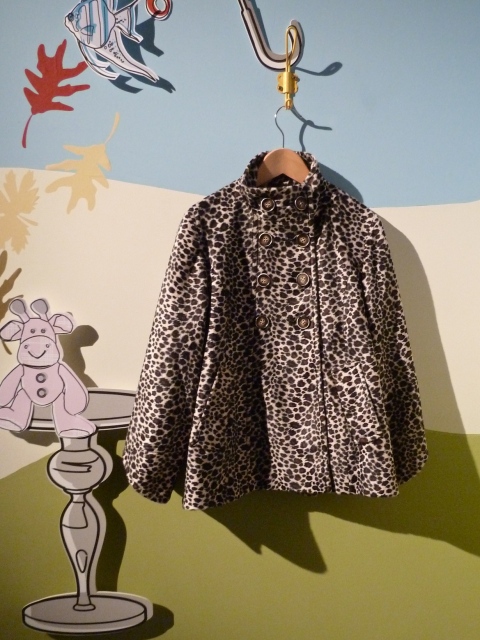 Cool fake leopard coat with a swing shape for kids from Next winter 2011 fashion