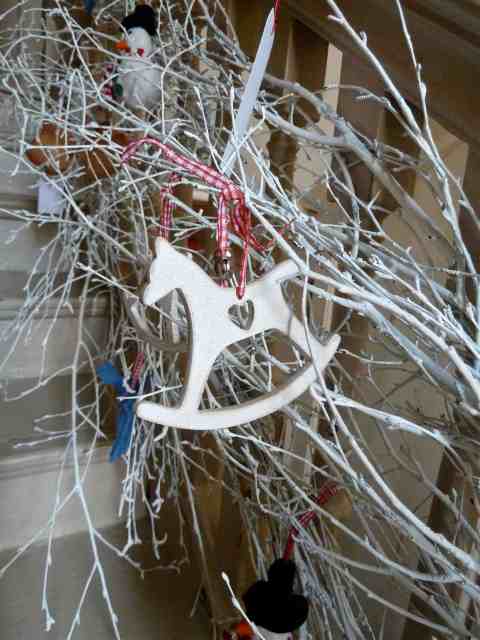 Simple rocking horse Xmas tree decoration from The Little White Company for Christmas 2011