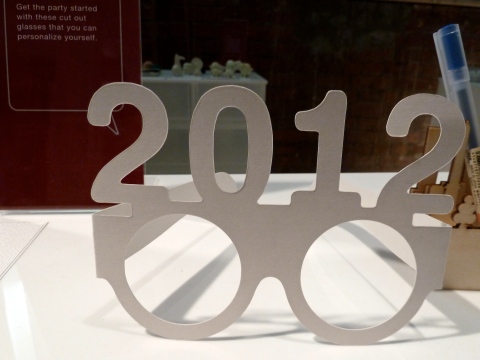 Party glasses for New Year's Eve 2011 to colour in yourself from Muji winter 2011 range