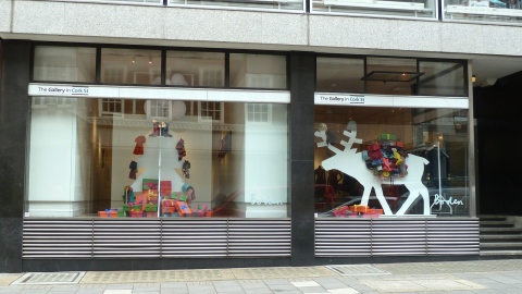 Art installation windows for the Boden press show for Xmas 2011