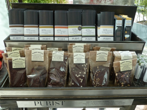 A selection of the purist range from Hotel Chocolat including their own Rabot estate specials for winter 2011