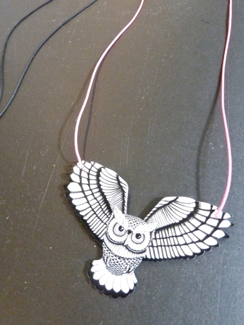 Striking owl pendant from Paper Wings for kidswear summer 2012 