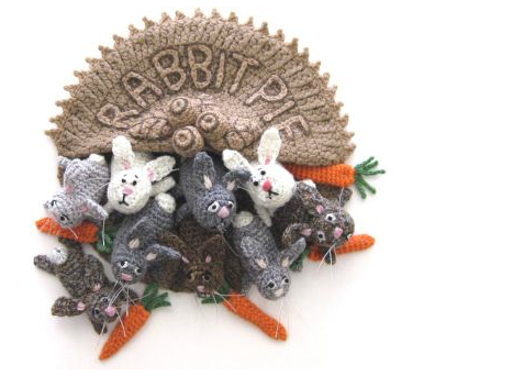 Kate Jenkins crocheted lambs wool "Rabbit Pie" Sept 2011