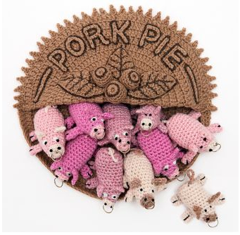 Kate Jenkins crocheted lambs wool " Pork Pie" Sept 2011