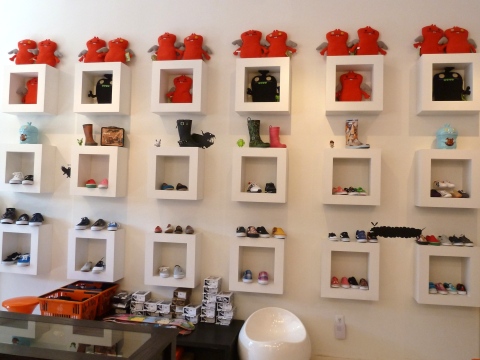 Clean and simple shop design at Yoyamart children's boutique in NYC