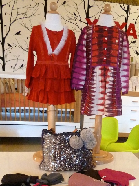 Antik Batik and own brand Yoya dresses feature with fabulous sequin bags for Mamas 